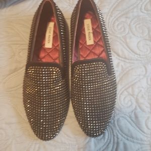 Steve Madden Gold and Black  Rhinestone Caviarr 11